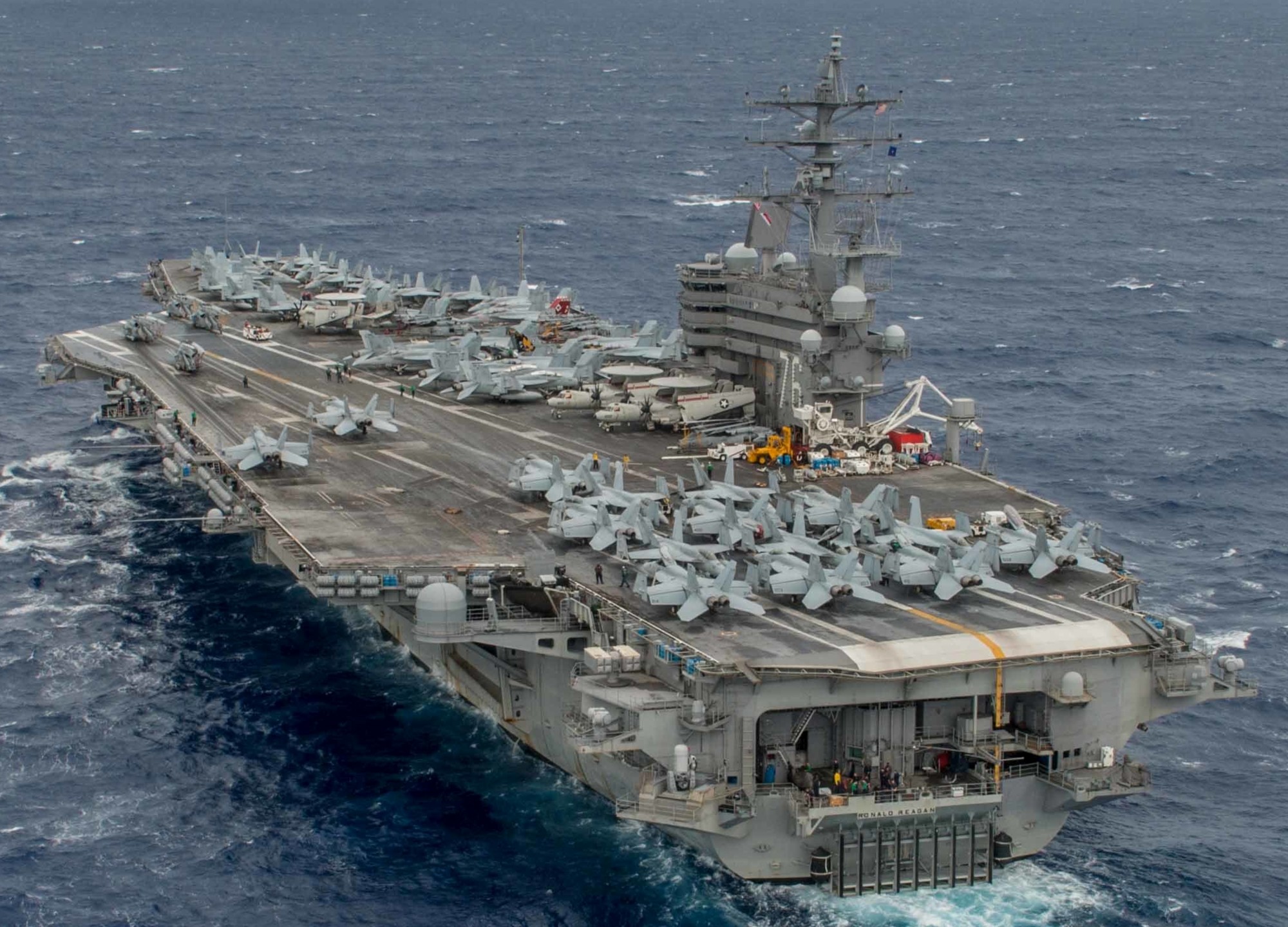 cvn-76 uss ronald reagan nimitz class aircraft carrier air wing cvw-5 philippine sea 74