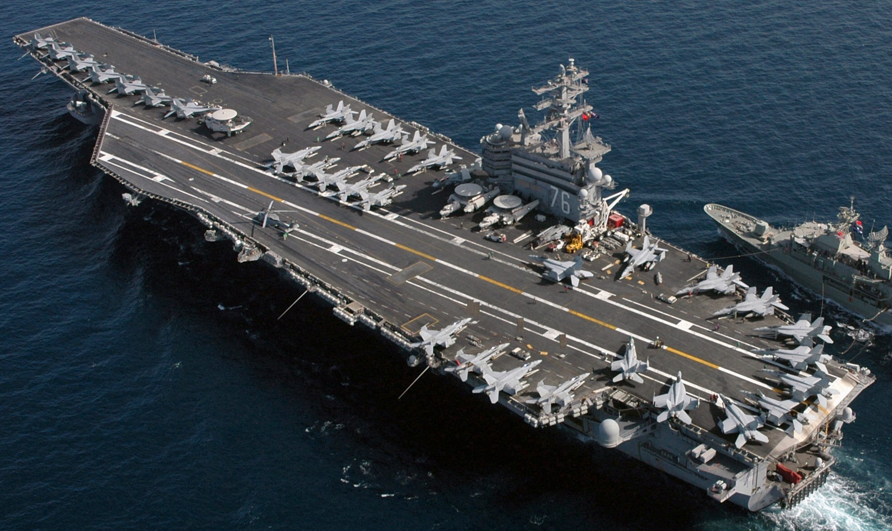 cvn-76 uss ronald reagan aircraft carrier nimitz class us navy cvw-14 persian gulf 197