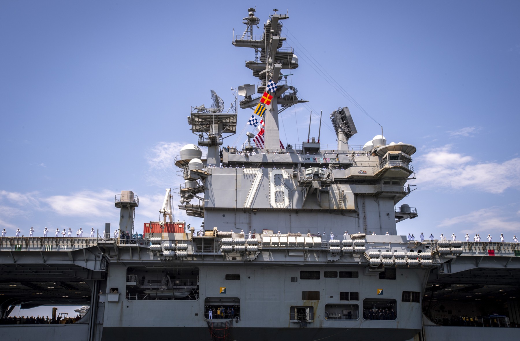 cvn-76 uss ronald reagan aircraft carrier us navy arriving san diego california july 2024 235