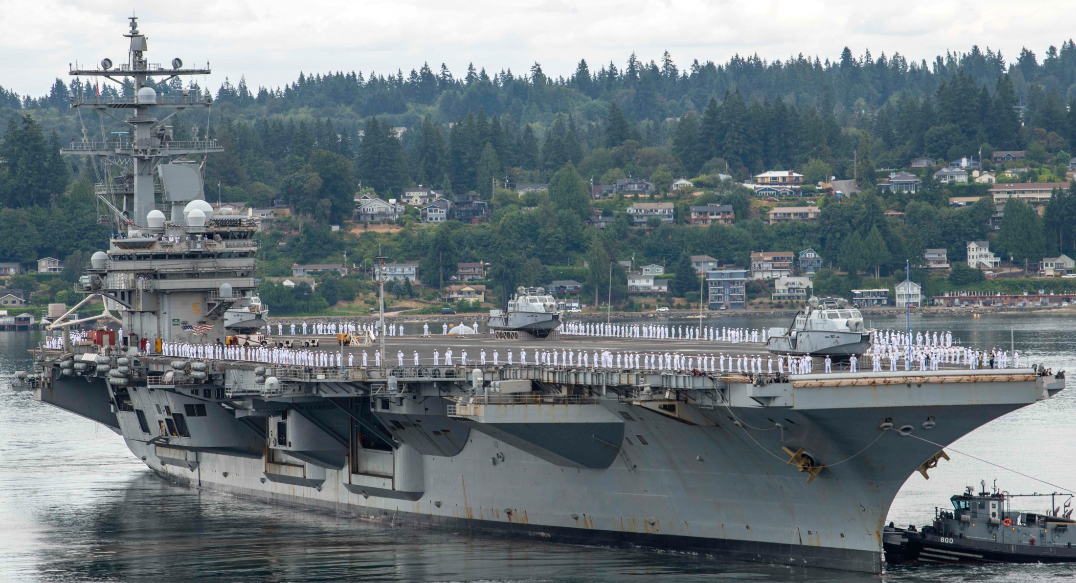 cvn-76 uss ronald reagan arriving naval base kitsap bremerton washington 2024 241