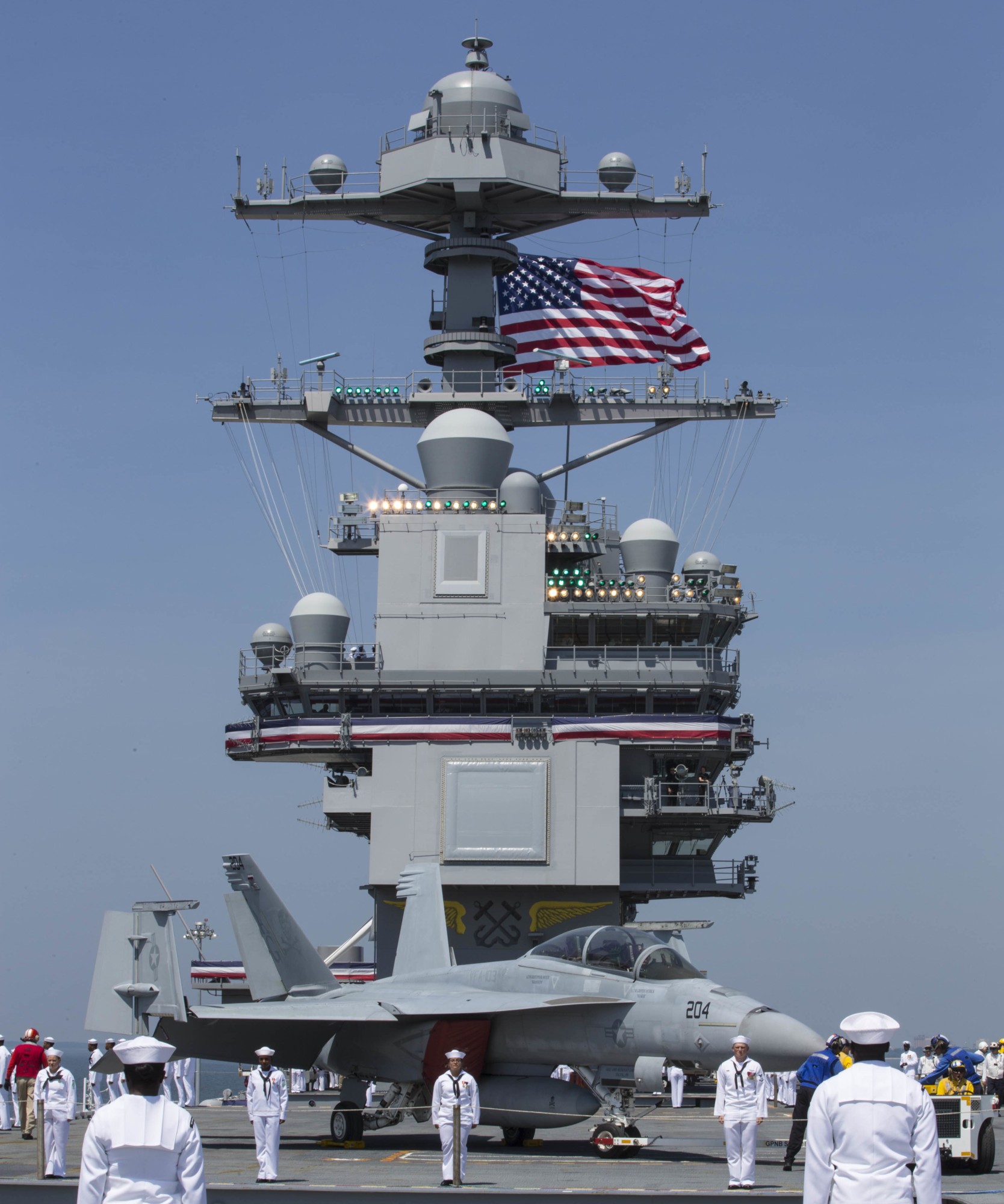 cvn-78 uss gerald r. ford class aircraft carrier us navy 04 commissioning ceremony