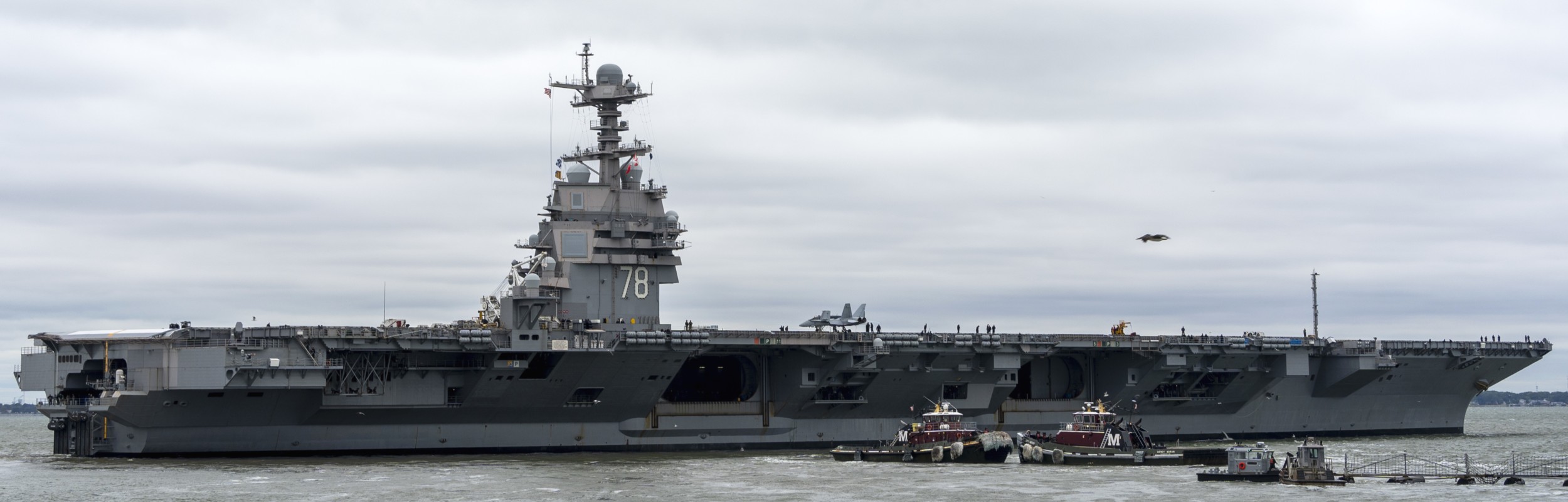 cvn-78 uss gerald r. ford aircraft carrier departing naval station norfolk virginia 60