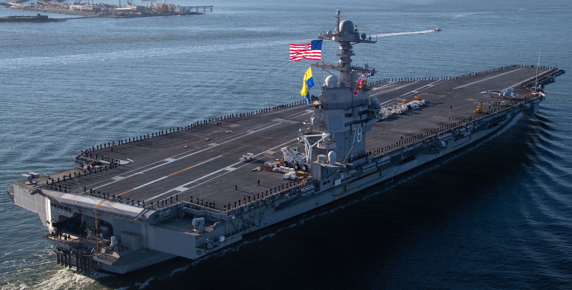 cvn-78 uss gerald r. ford aircraft carrier us navy returning naval station norfolk virginia november 2022 75