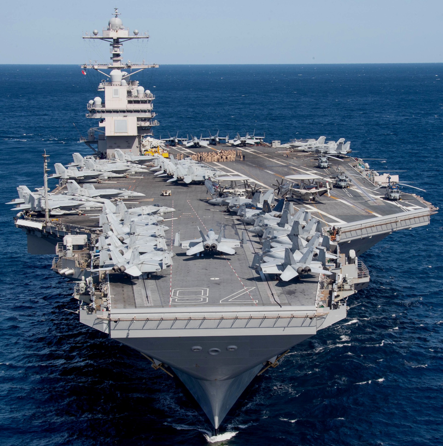 cvn-78 uss gerald r. ford aircraft carrier air wing cvw-8 comptuex atlantic ocean us navy 82