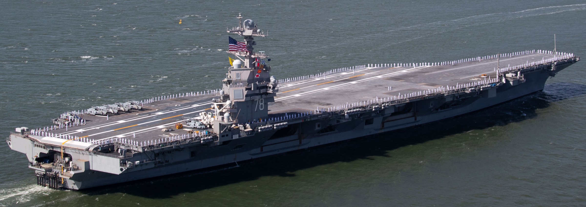 cvn-78 uss gerald r. ford aircraft carrier us navy departing naval station norfolk virginia 85