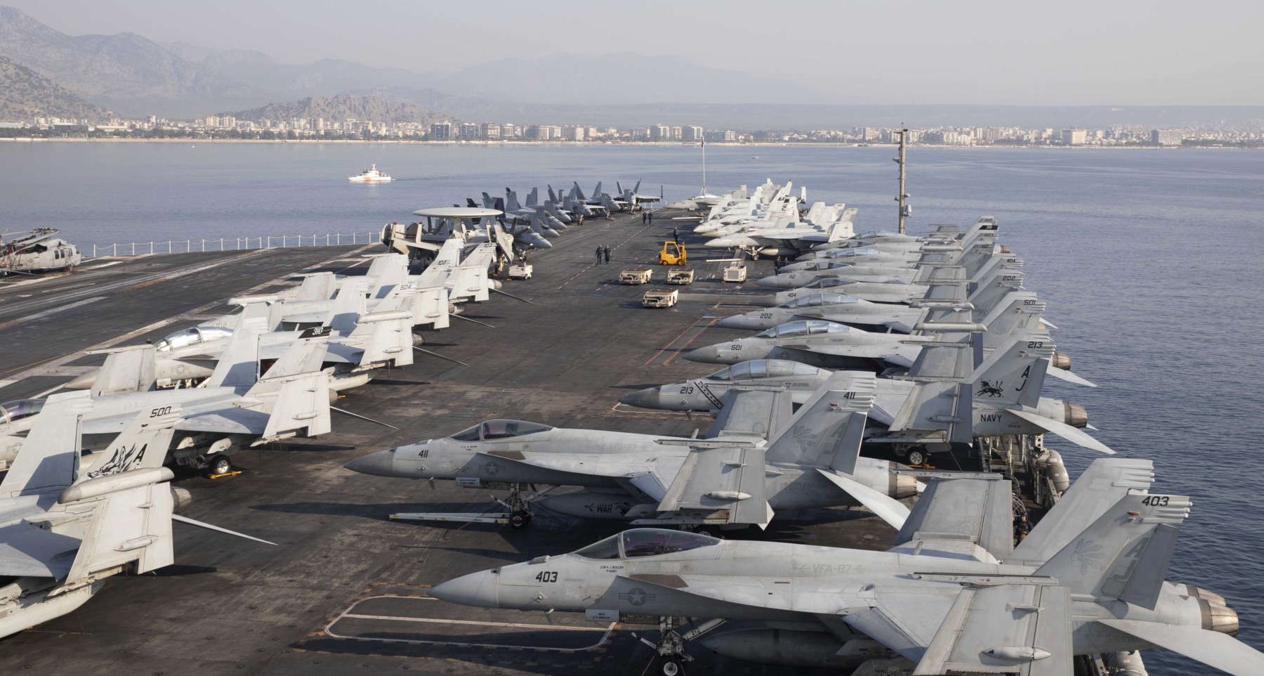 cvn-78 uss gerald r. ford aircraft carrier air wing cvw-8 us navy nato antalya turkey 110