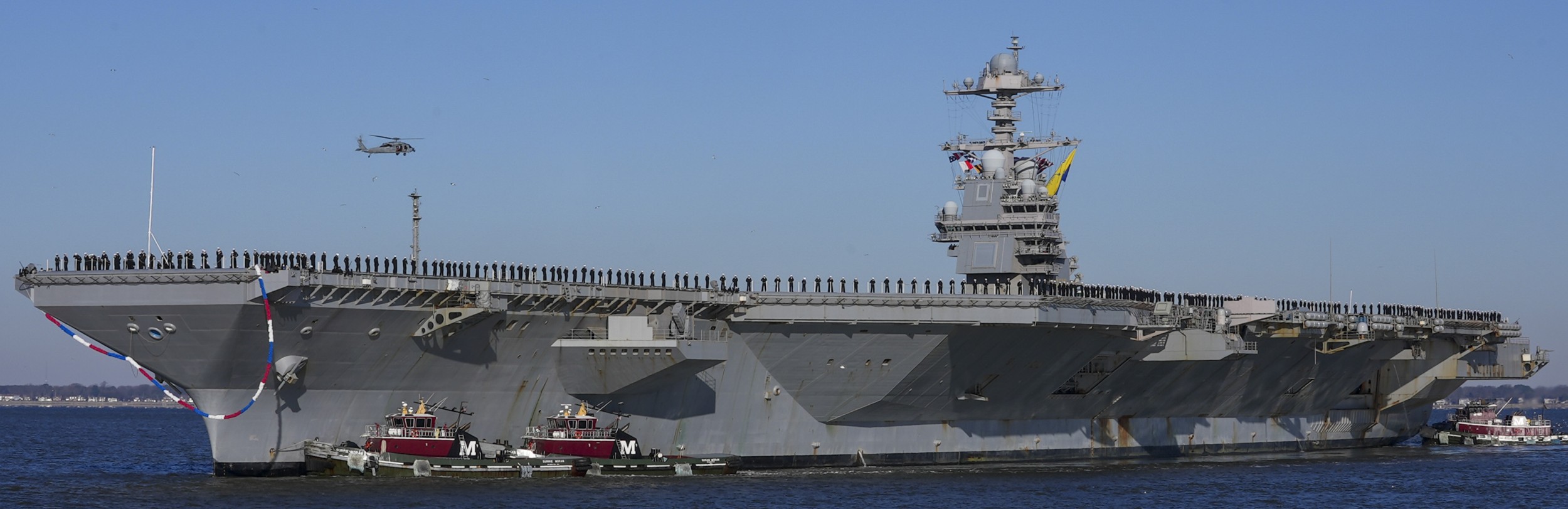 cvn-78 uss gerald r. ford aircraft carrier us navy returning naval station norfolk virginia 2024 122