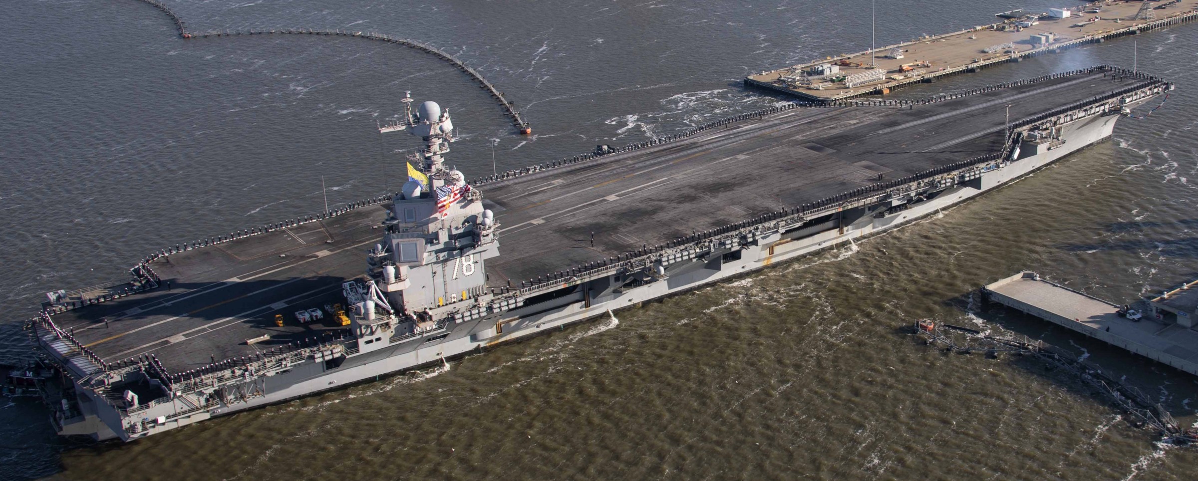 cvn-78 uss gerald r. ford aircraft carrier us navy returning naval station norfolk virginia 2024 125