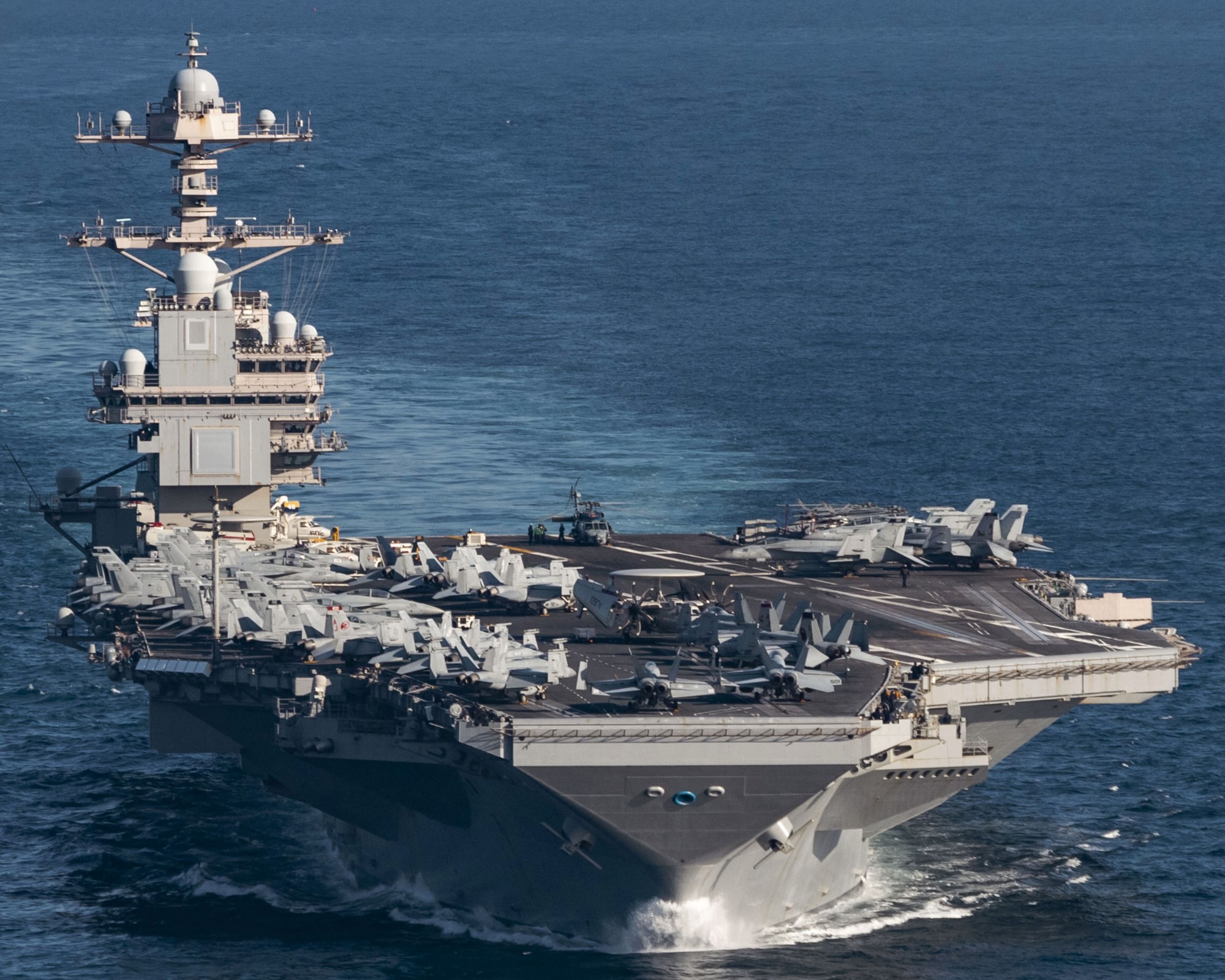 uss gerald r. ford cvn-78 aircraft carrier air wing cvw-8 comptuex atlantic ocean 2025 134