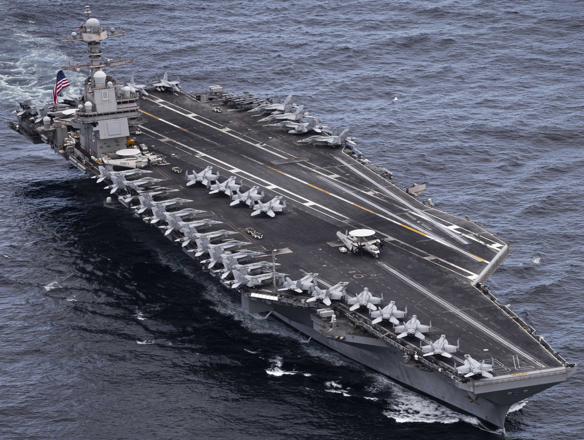 uss gerald r. ford cvn-78 aircraft carrier cvw-8 north sea norway 2025 158