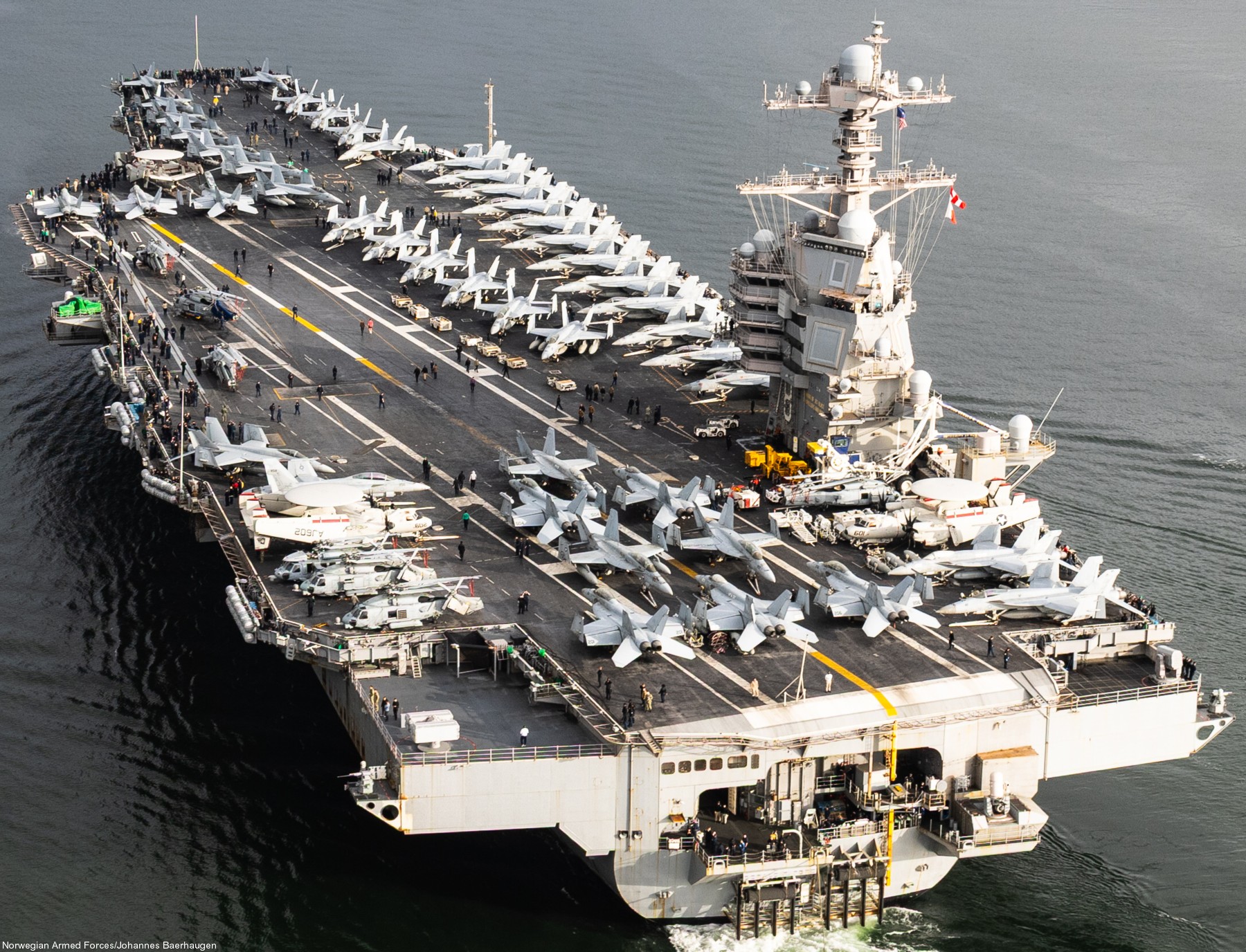 uss gerald r. ford cvn-78 aircraft carrier cvw-8 oslo norway 2025 159