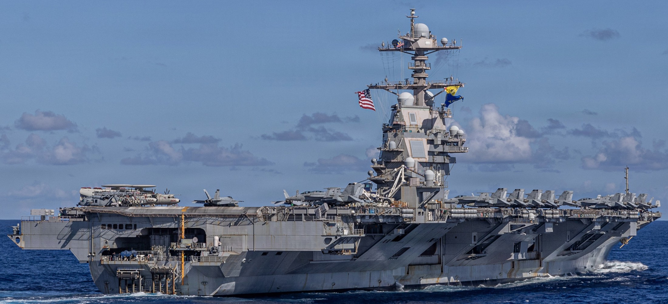 uss gerald r. ford cvn-78 aircraft carrier western atlantic caribbean 2025
