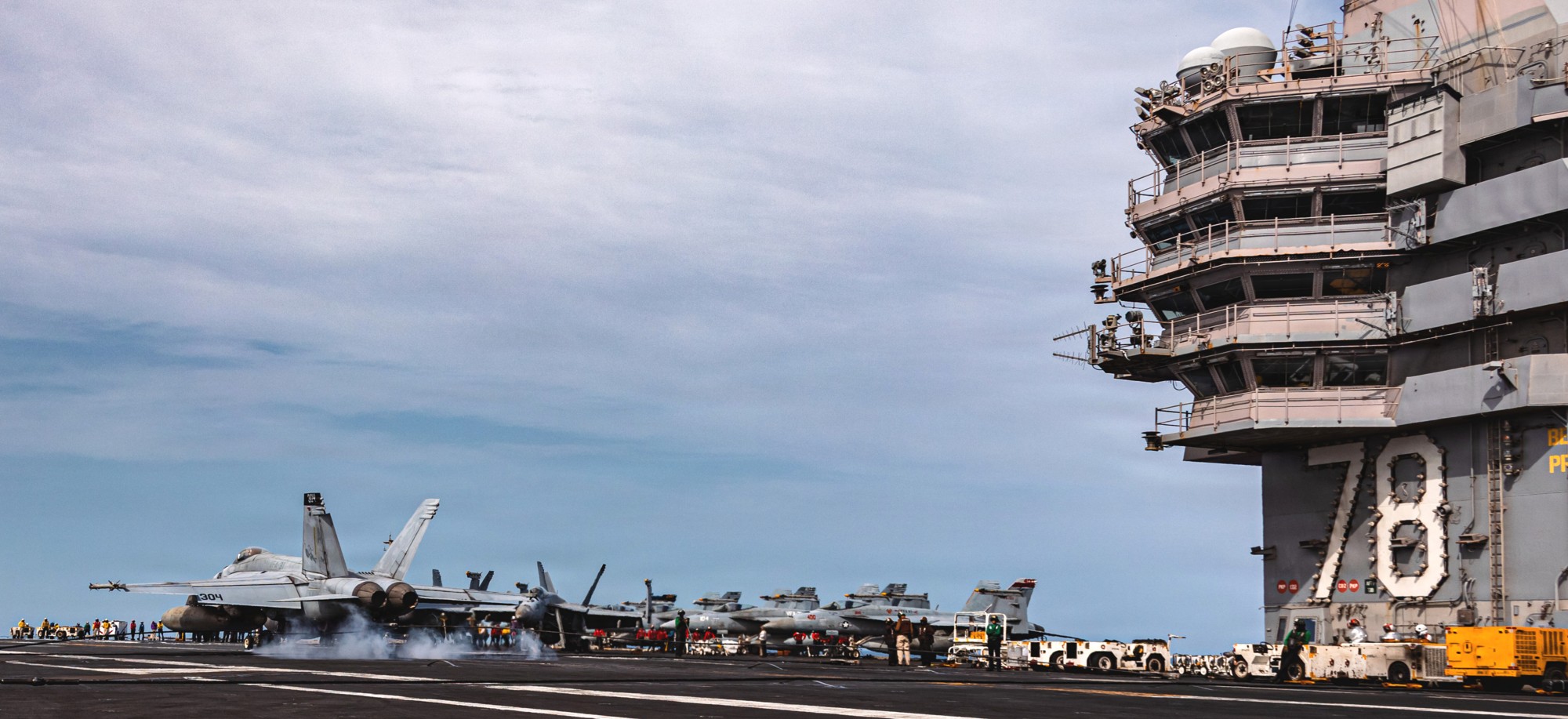 uss gerald r. ford cvn-78 aircraft carrier cvw-8 operation epic fury iran 5th fleet aor march 2026