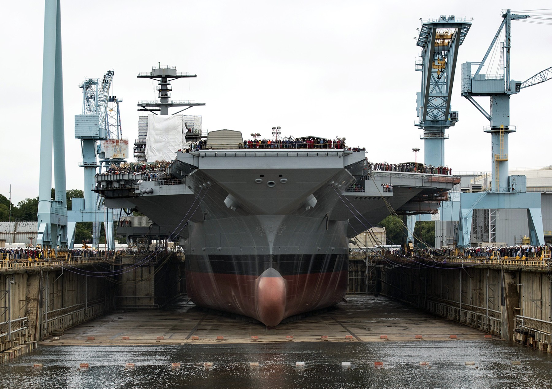 cvn-78 uss gerald r. ford aircraft carrier us navy newport news shipbuilding 2013 10