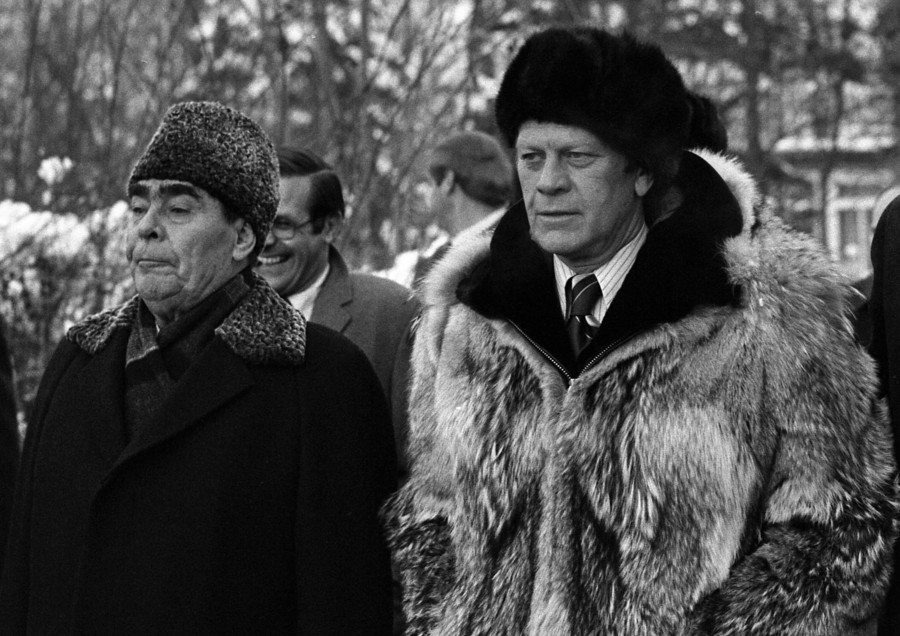 gerald r. ford president usa brezhnev leonid sovjet union general secretary 19