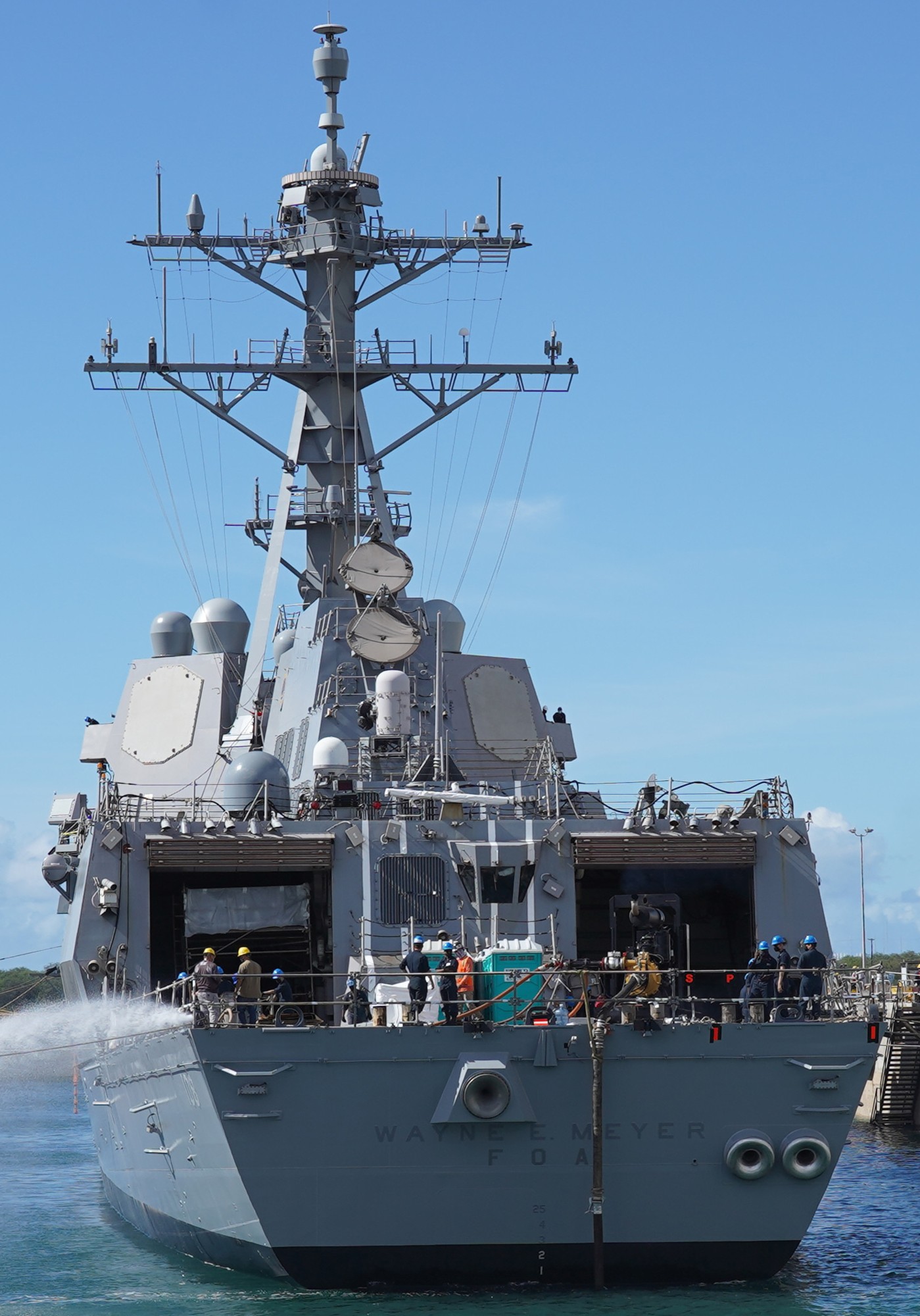 ddg-108 uss wayne e. meyer arleigh burke class guided missile destroyer aegis us navy pearl harbor naval shipyard dsra 80