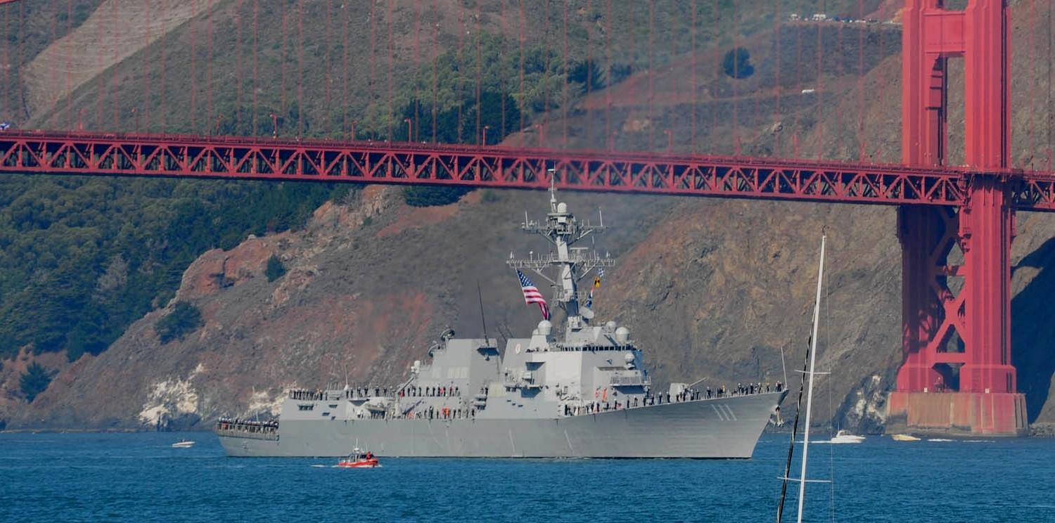 ddg-111 uss spruance arleigh burke class guided missile destroyer aegis us navy san francisco golden gate bridge 02