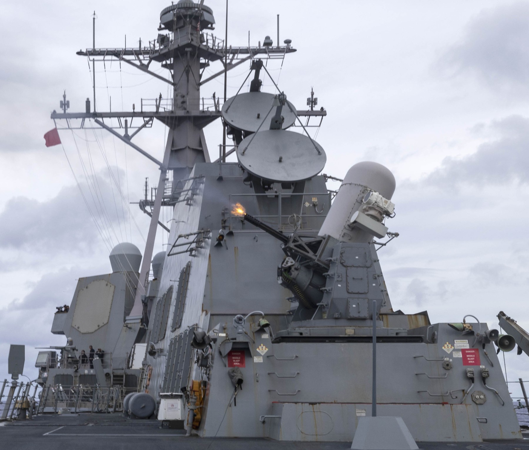 ddg-115 uss rafael peralta arleigh burke class guided missile destroyer mk.15 phalanx ciws fire 81