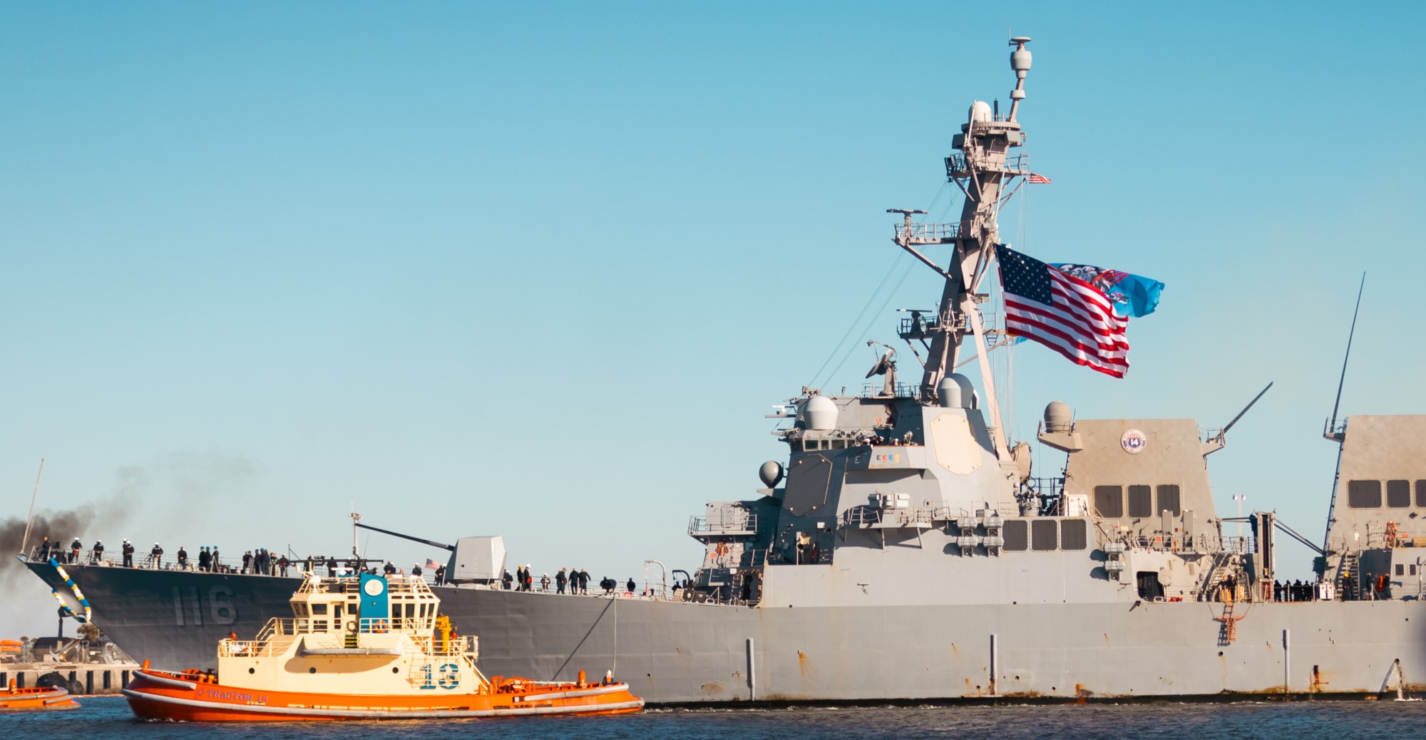 ddg-116 uss thomas hudner arleigh burke class guided missile destroyer returning naval station mayport 53