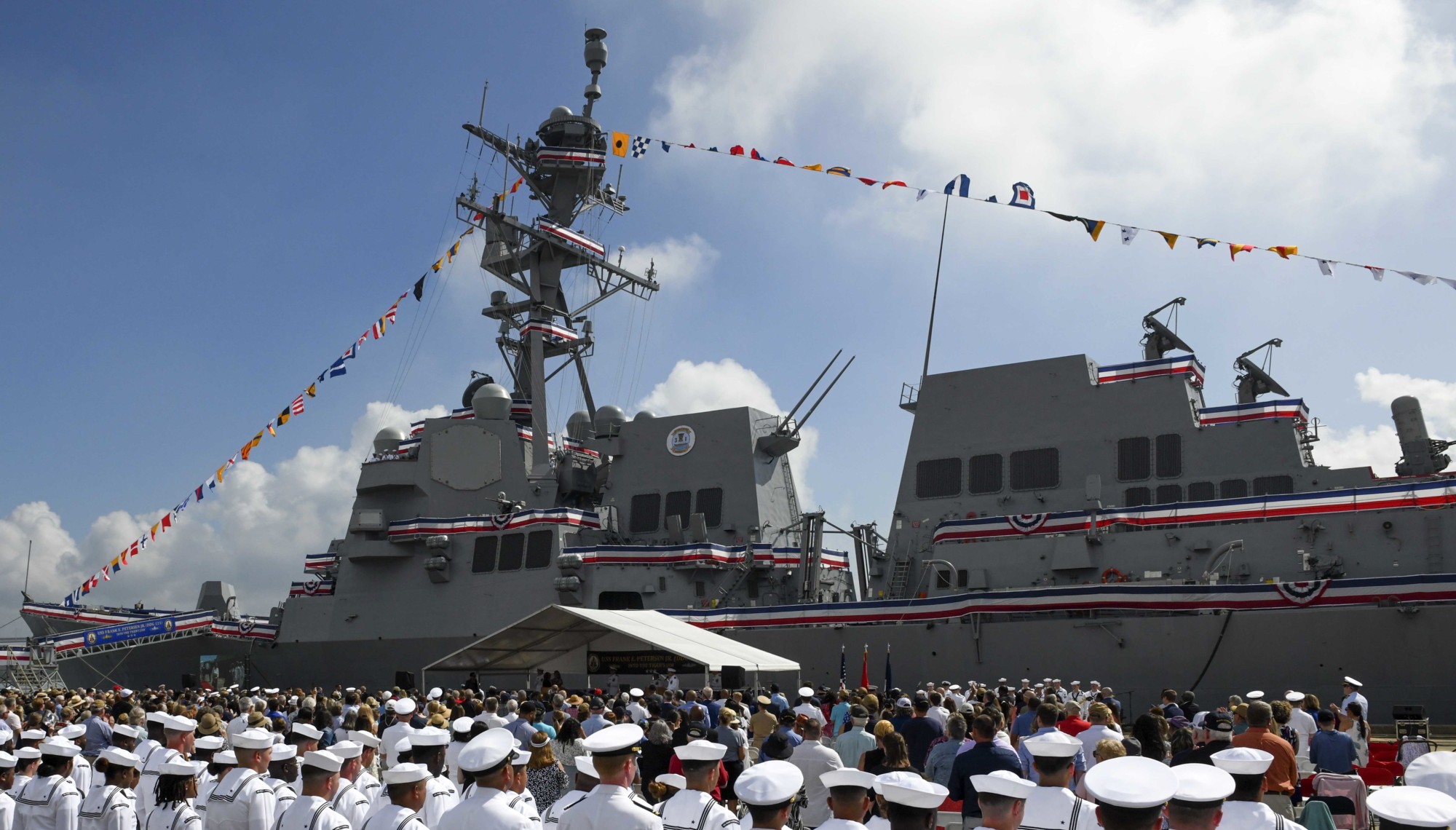 ddg-121 uss frank e. petersen jr. arleigh burke class guided missile destroyer us navy aegis commissioning charleston 16