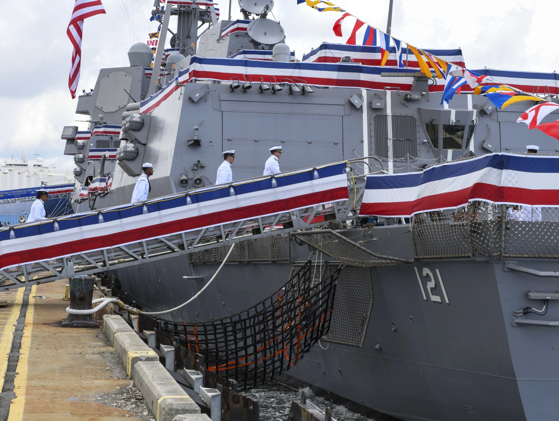 ddg-121 uss frank e. petersen jr. arleigh burke class guided missile destroyer us navy aegis commissioning charleston 17