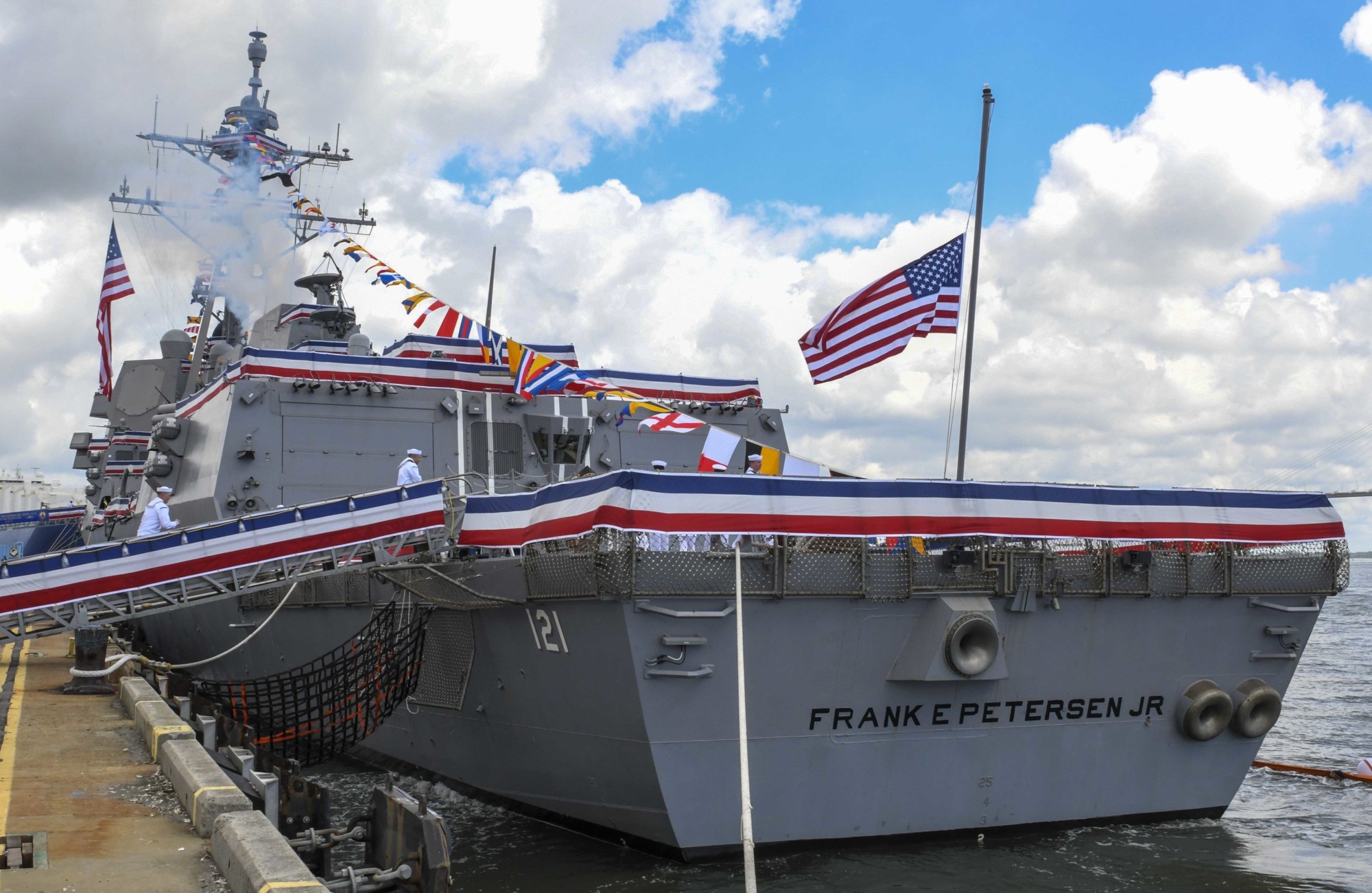 ddg-121 uss frank e. petersen jr. arleigh burke class guided missile destroyer us navy aegis commissioning charleston 18