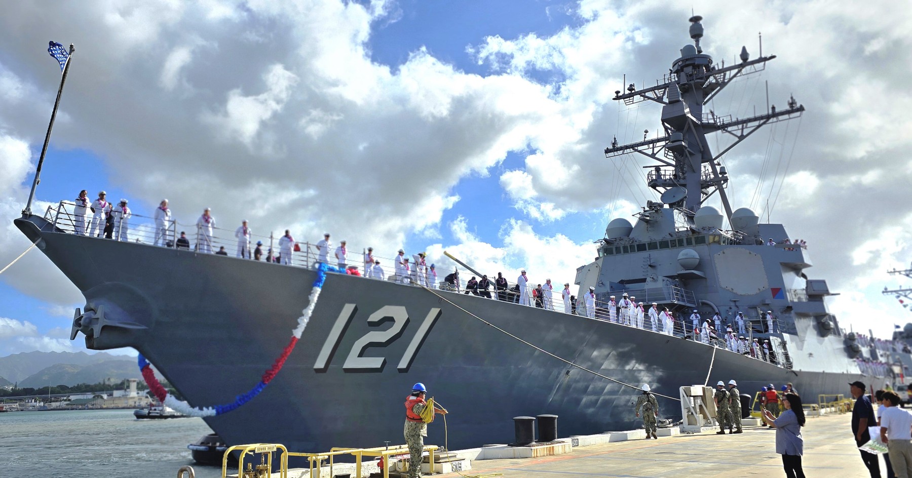 ddg-121 uss frank e. petersen jr. returning joint base pearl harbor hickam hawaii 2024 33