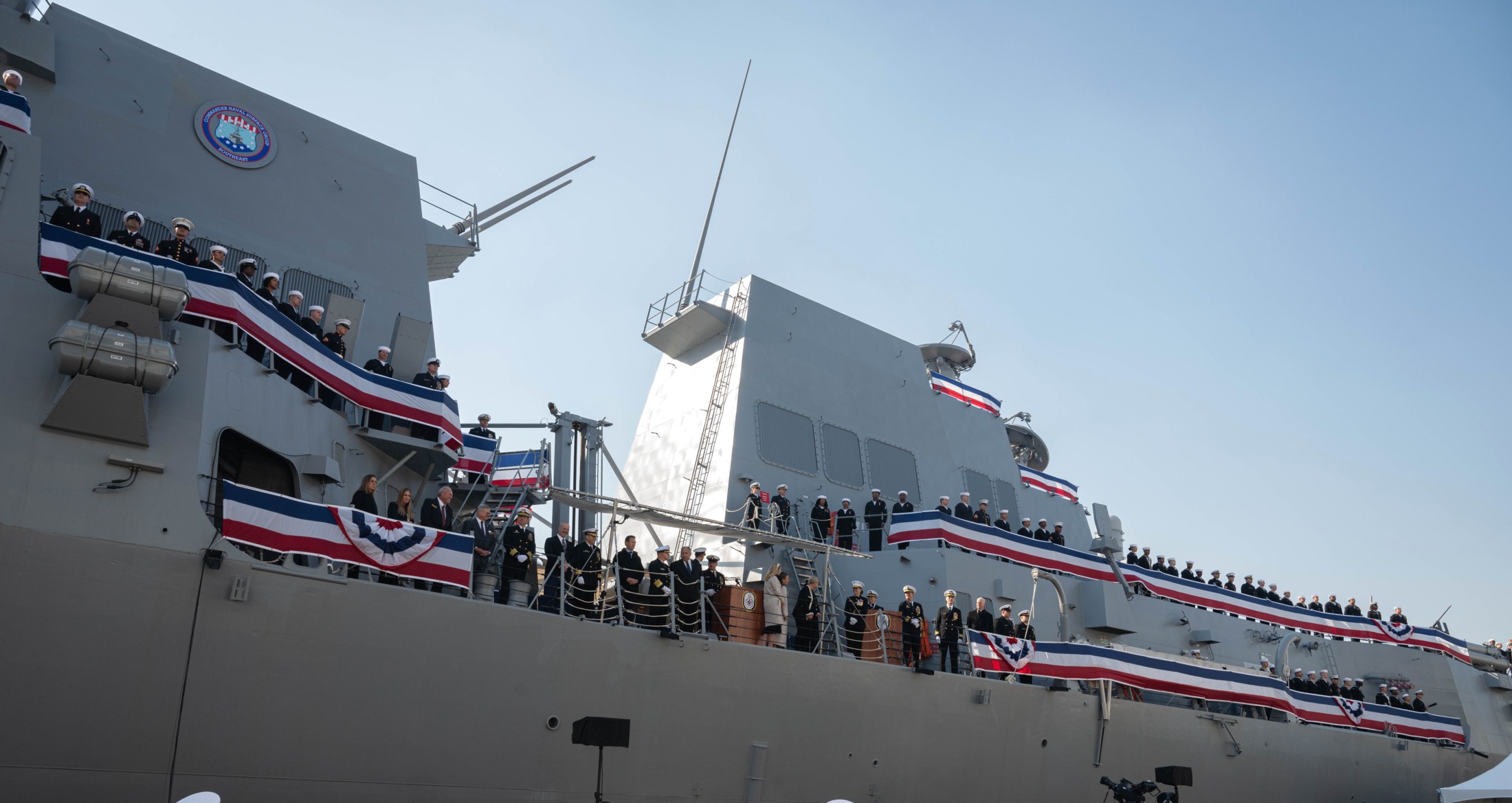 ddg-122 uss john basilone arleigh burke class guided missile destroyer commissioning ceremony new york 2024 33