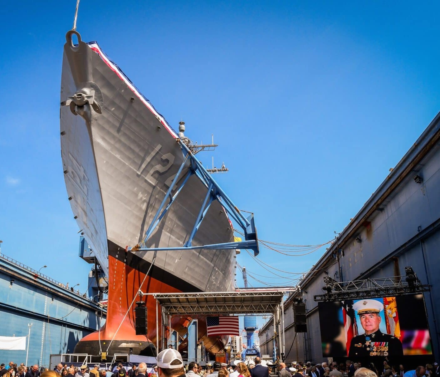 ddg-124 uss harvey c. barnum arleigh burke class guided missile destroyer aegis us navy gdbiw christening 18