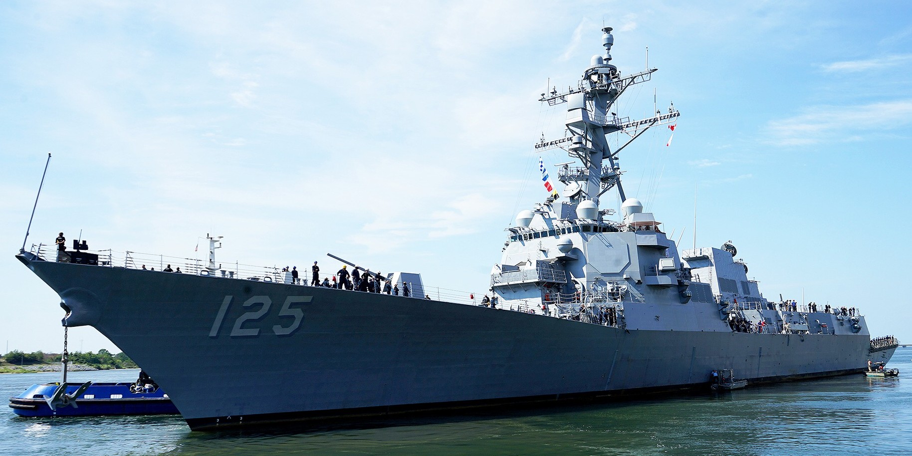 ddg-125 uss jack h. lucas arleigh burke class guided missile destroyer aegis us navy departing hii pascagoula 21