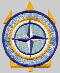 DDG-5 USS Claude V. Ricketts patch crest insignia