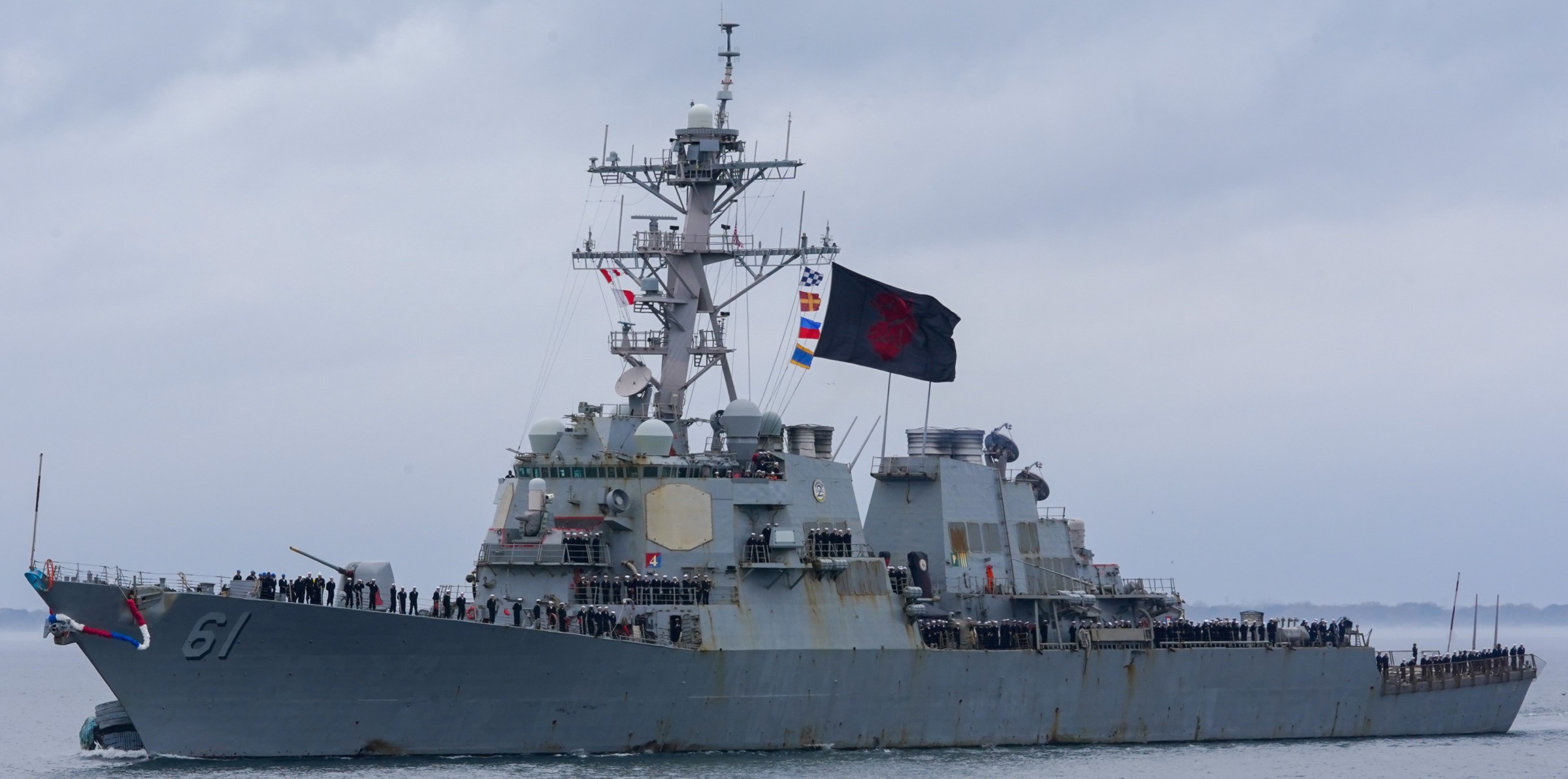 ddg-61 uss ramage guided missile destroyer returning naval station norfolk virginia december 2023 122
