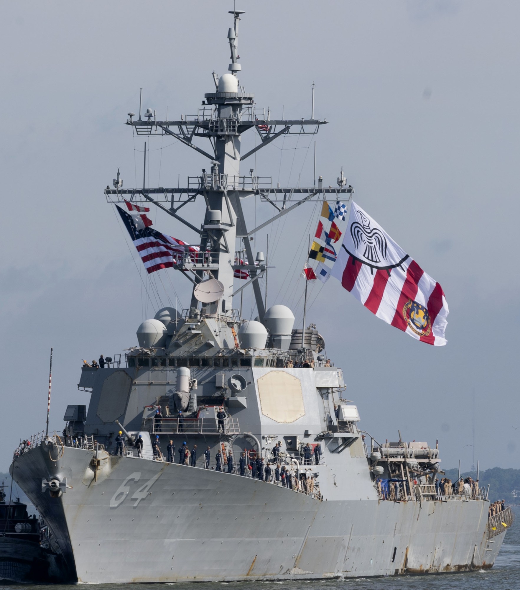 ddg-64 uss carney guided missile destroyer port visit norfolk naval station virginia may 2024