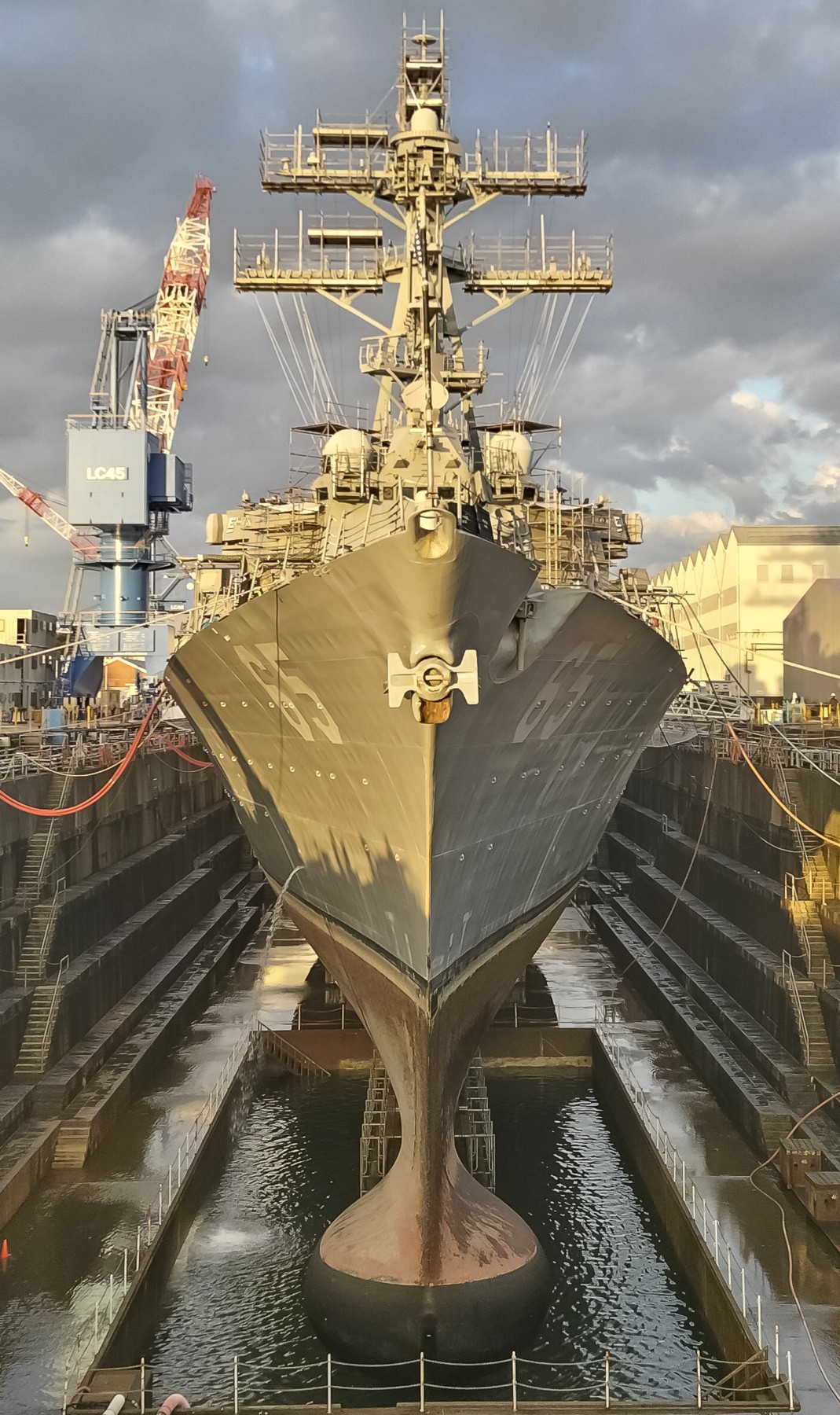 ddg-65 uss benfold guided missile destroyer dry dock fleet activities yokosuka japan 2024 91