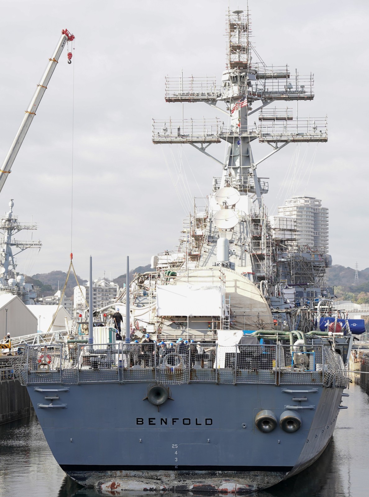 ddg-65 uss benfold guided missile destroyer undocking yokosuka japan 2024 93