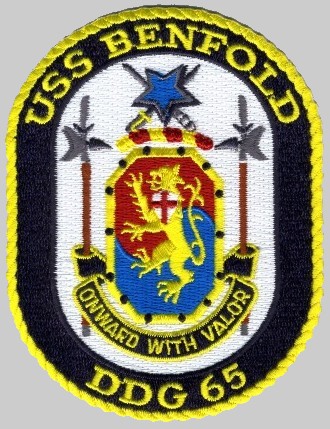 ddg-65 uss benfold patch insignia crest badge destroyer us navy 02p