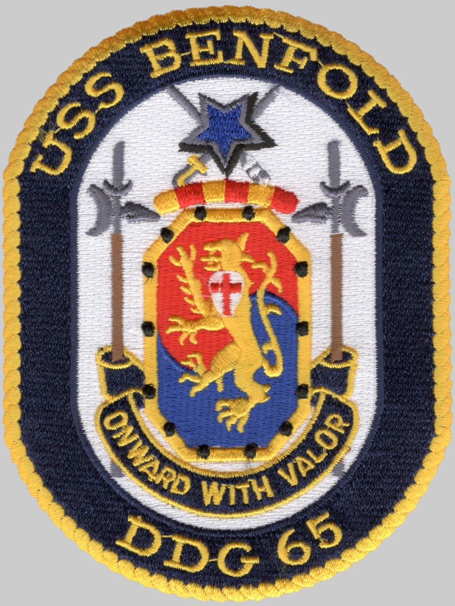 ddg-65 uss benfold insignia crest patch badge arleigh burke class destroyer us navy 02p