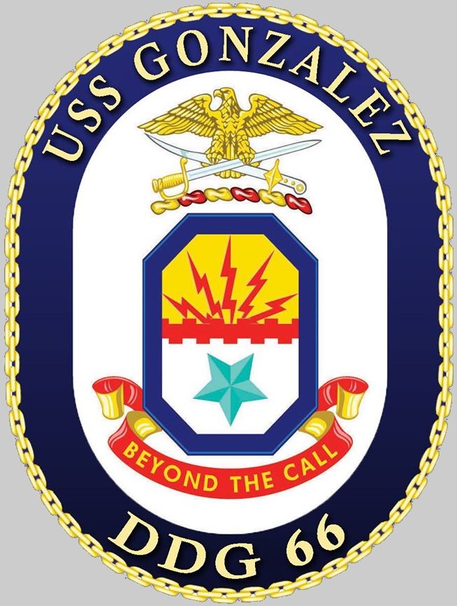 ddg-66 uss gonzalez insignia crest patch badge guided missile destroyer us navy 03c