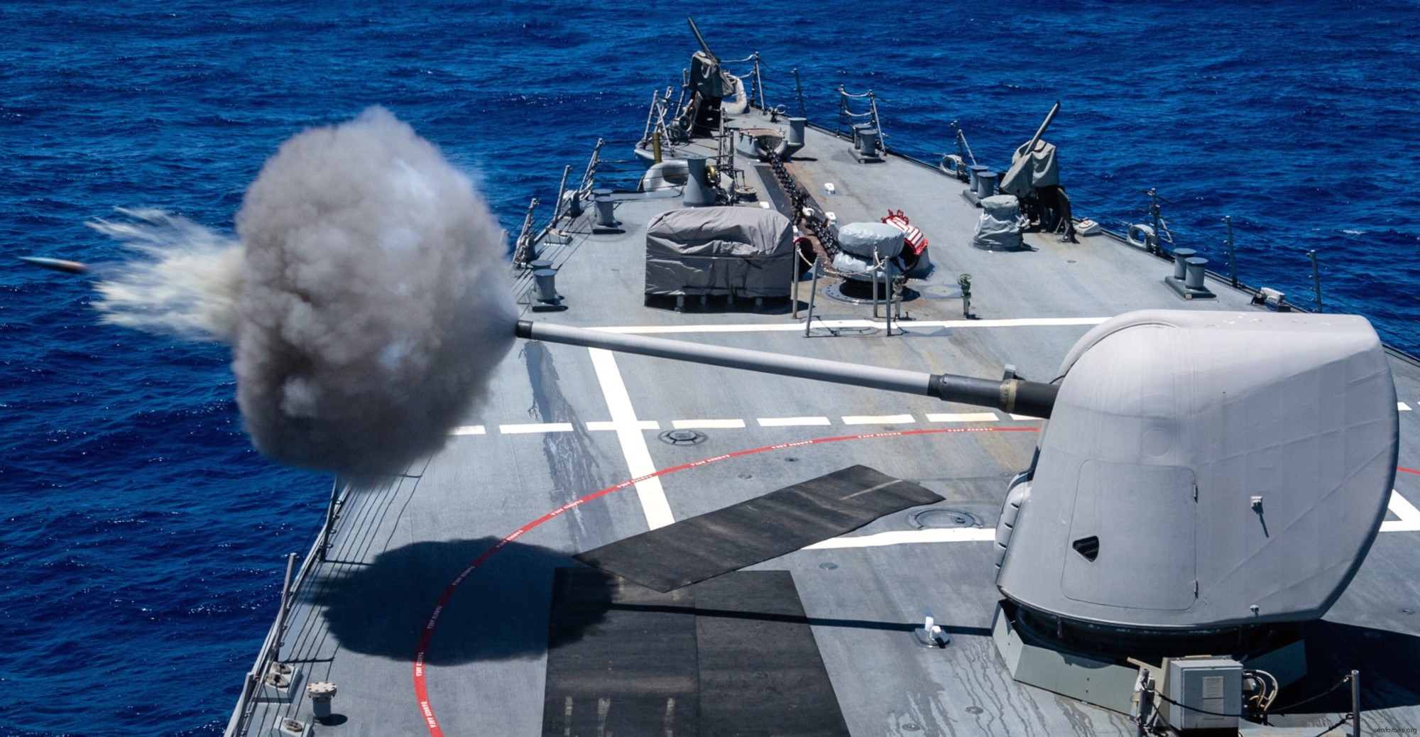 ddg-78 uss porter guided missile destroyer arleigh burke class aegis 16 mk.45 gun fire exercise