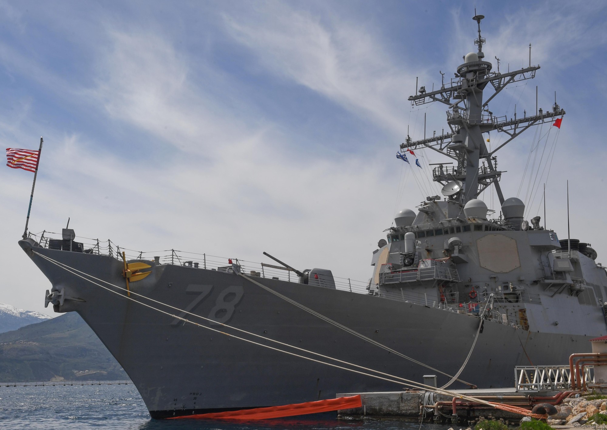 ddg-78 uss porter guided missile destroyer arleigh burke class aegis 146 souda bay greece