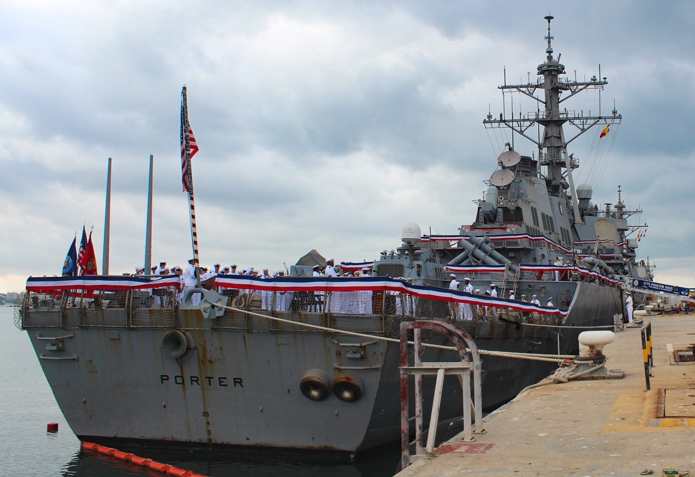 ddg-78 uss porter arleigh burke class guided missile destroyer navsta rota cadiz spain 155