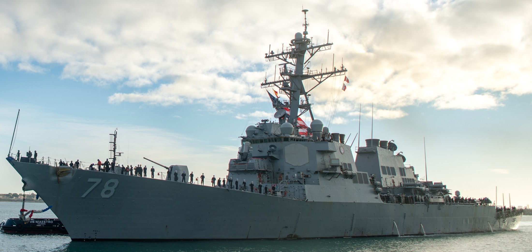 ddg-78 uss porter arleigh burke class guided missile destroyer returning rota spain 2021 158