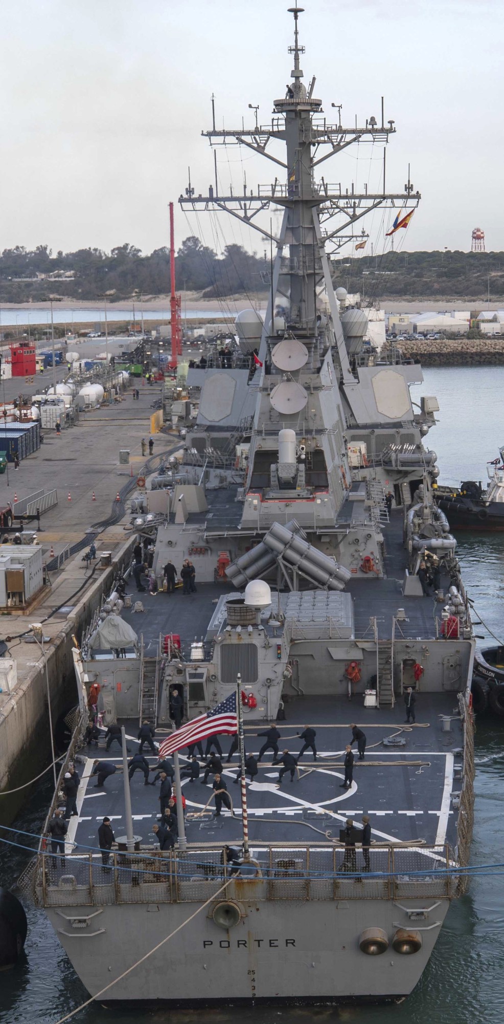 ddg-78 uss porter arleigh burke class guided missile destroyer naval station rota spain 160