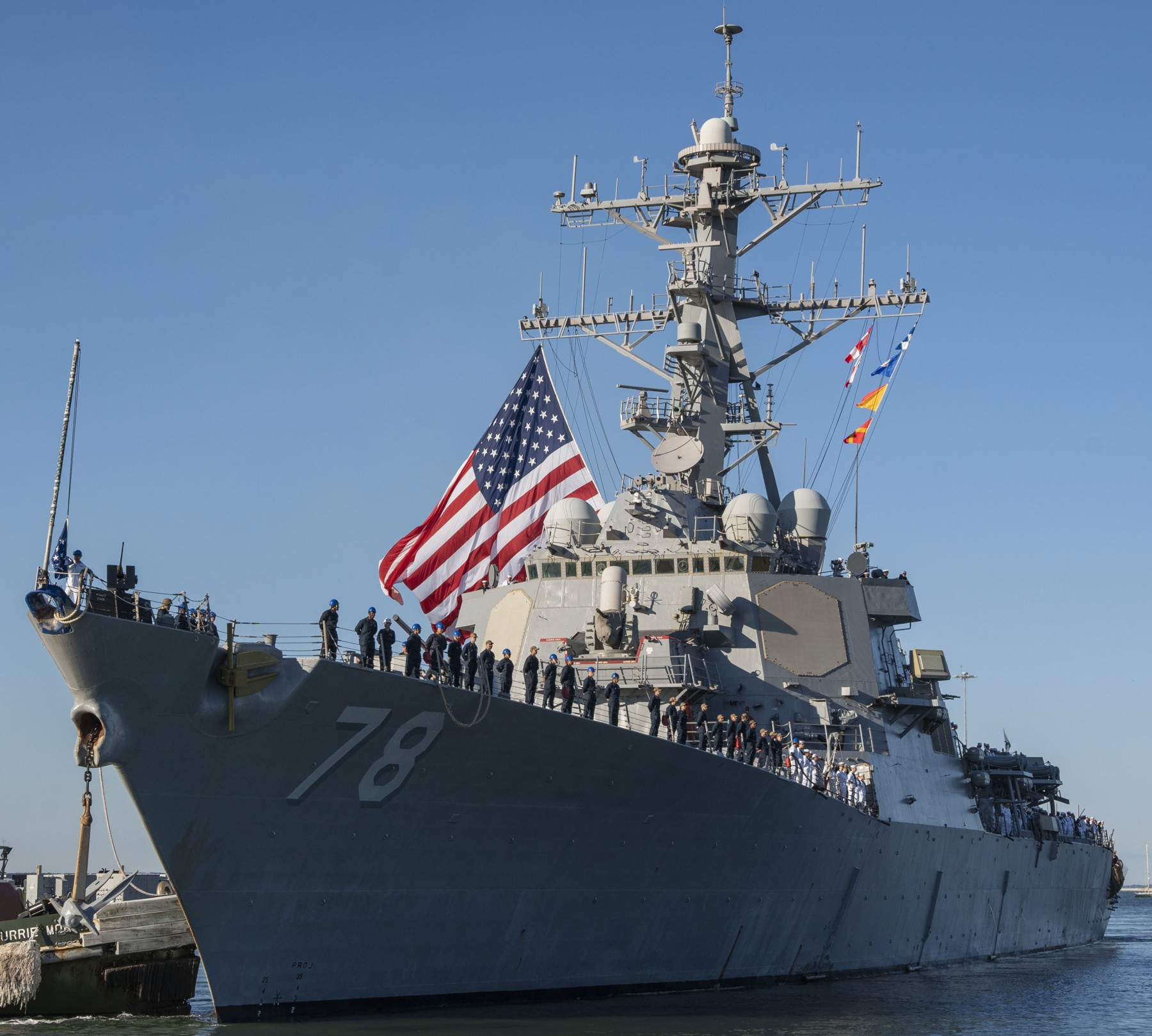 ddg-78 uss porter arleigh burke class guided missile destroyer arriving norfolk virginia 2022 170