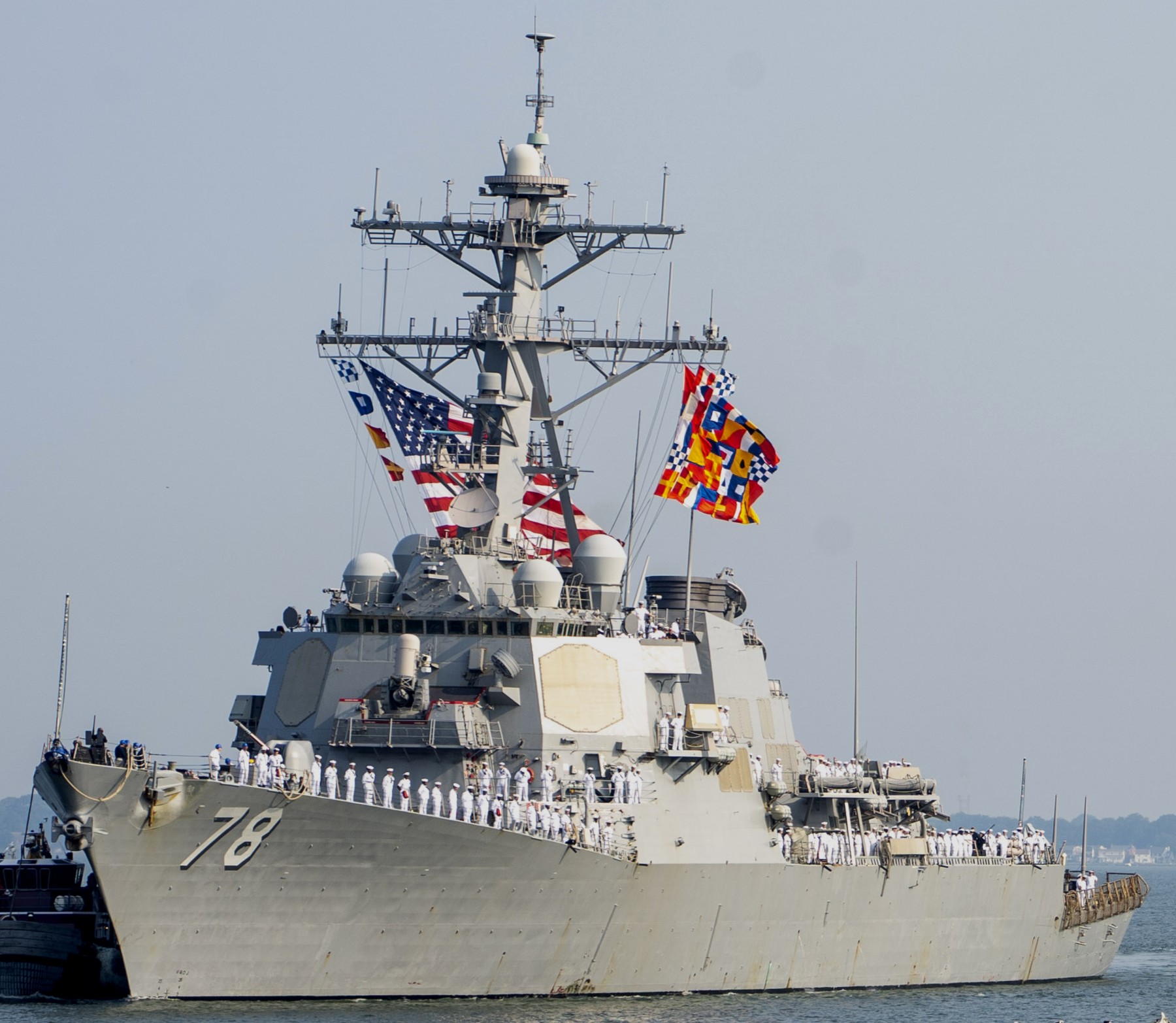 ddg-78 uss porter arleigh burke class guided missile destroyer returning naval station norfolk 2023 180