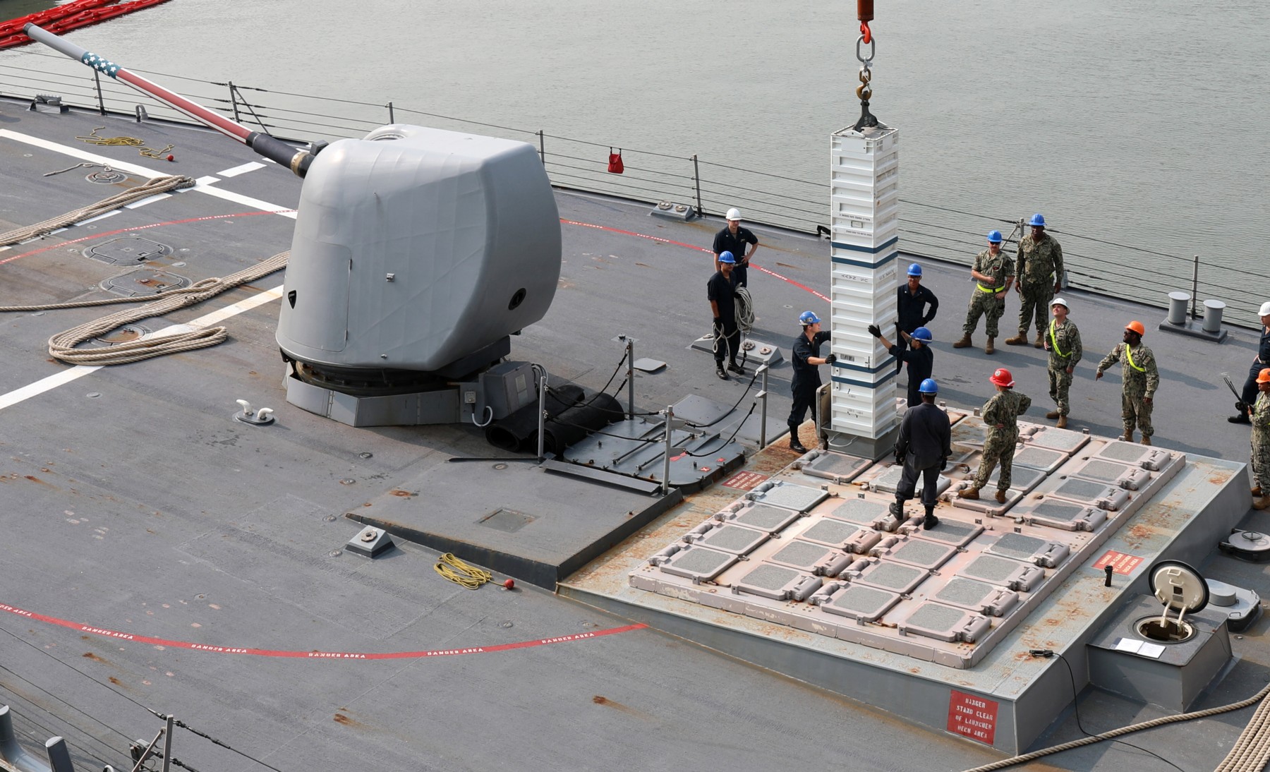 ddg-78 uss porter arleigh burke class guided missile destroyer mk.41 vls ordnance reload norfolk 181