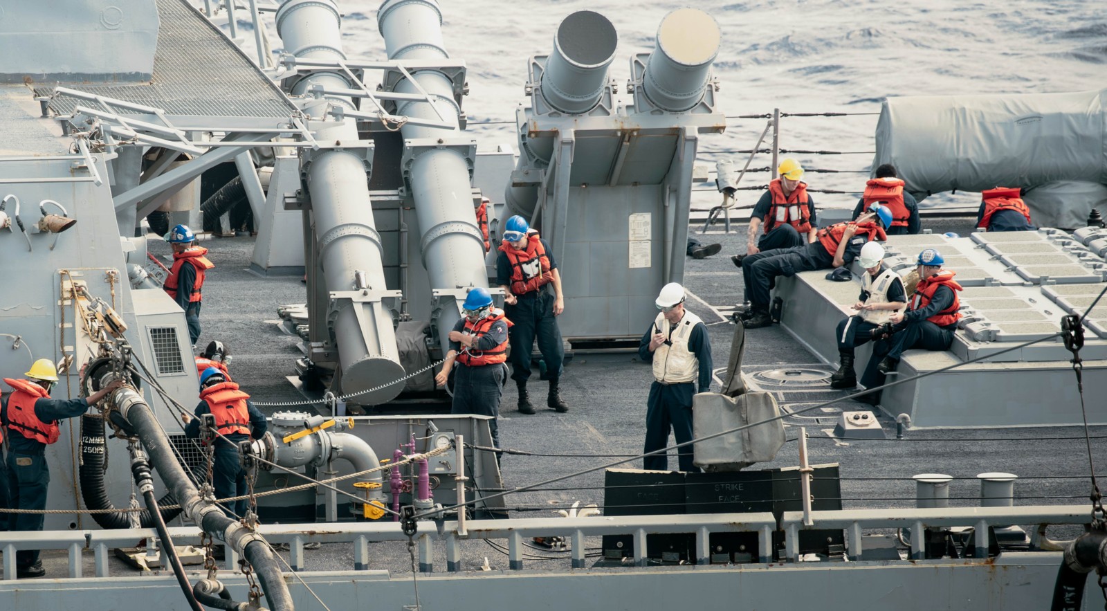 ddg-78 uss porter arleigh burke class guided missile destroyer replenishment ras 187