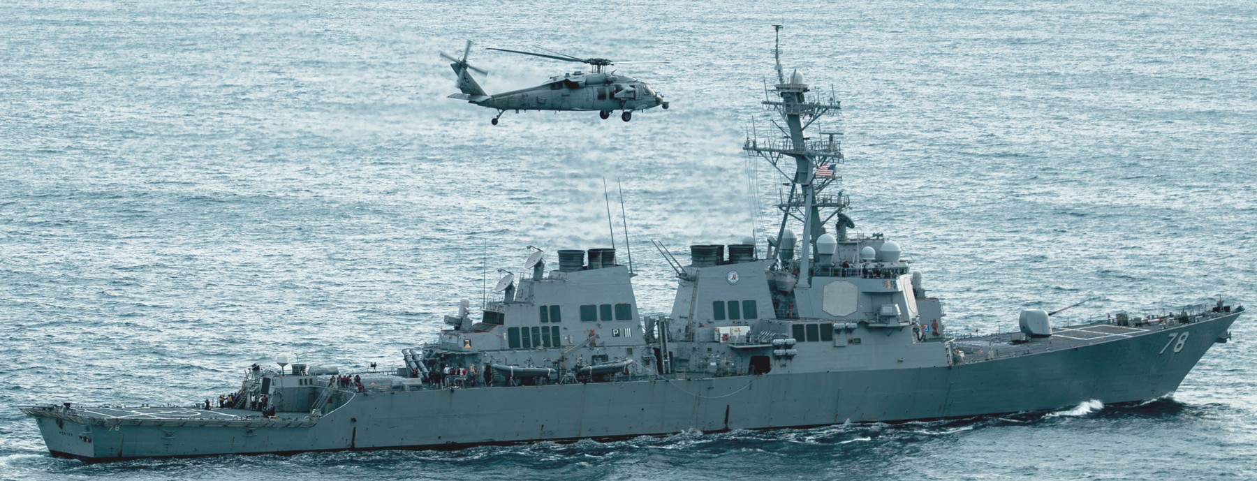 ddg-78 uss porter arleigh burke class guided missile destroyer exercise southern seas atlantic 189