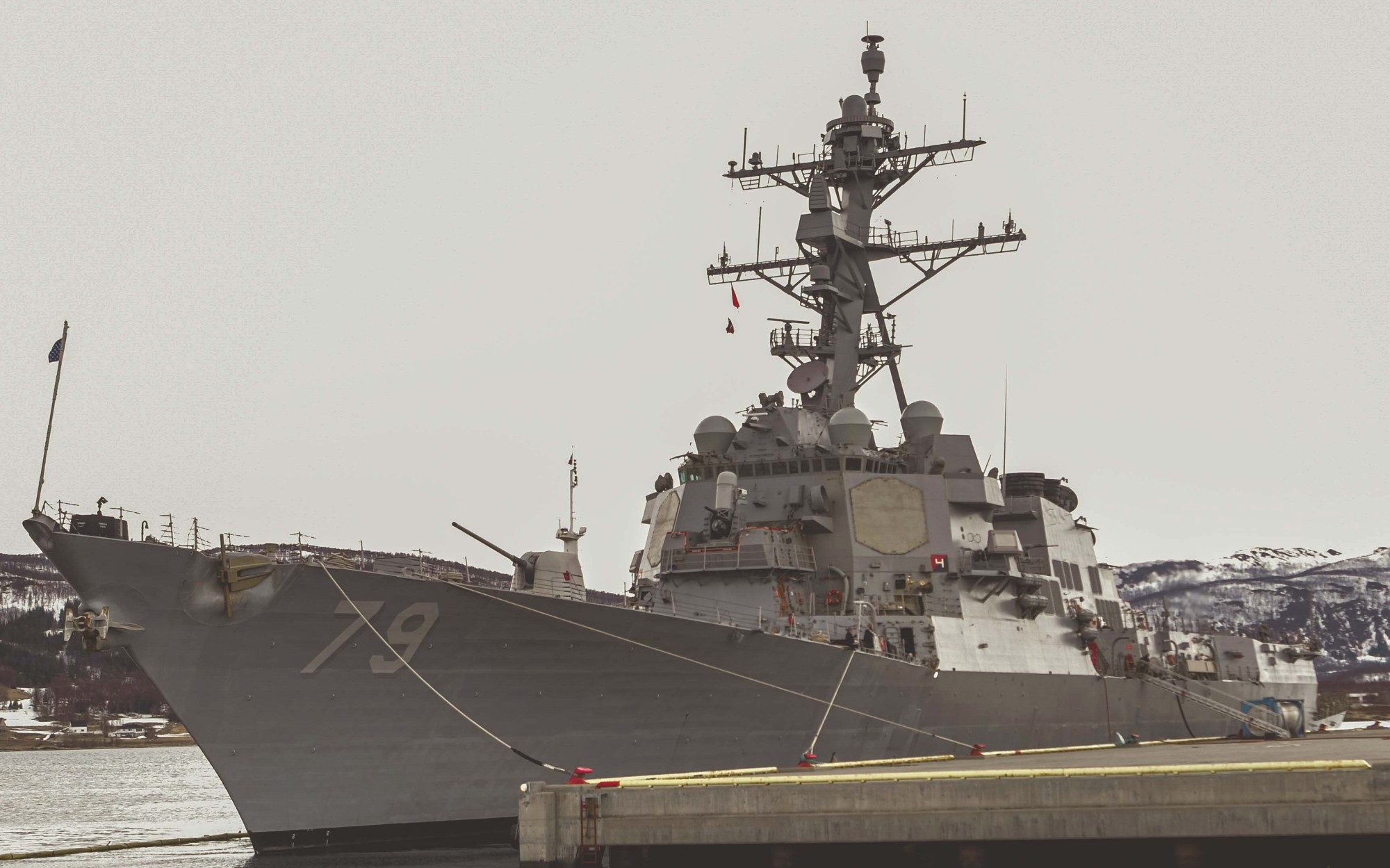 ddg-79 uss oscar austin guided missile destroyer arleigh burke class tromso norway nato 88