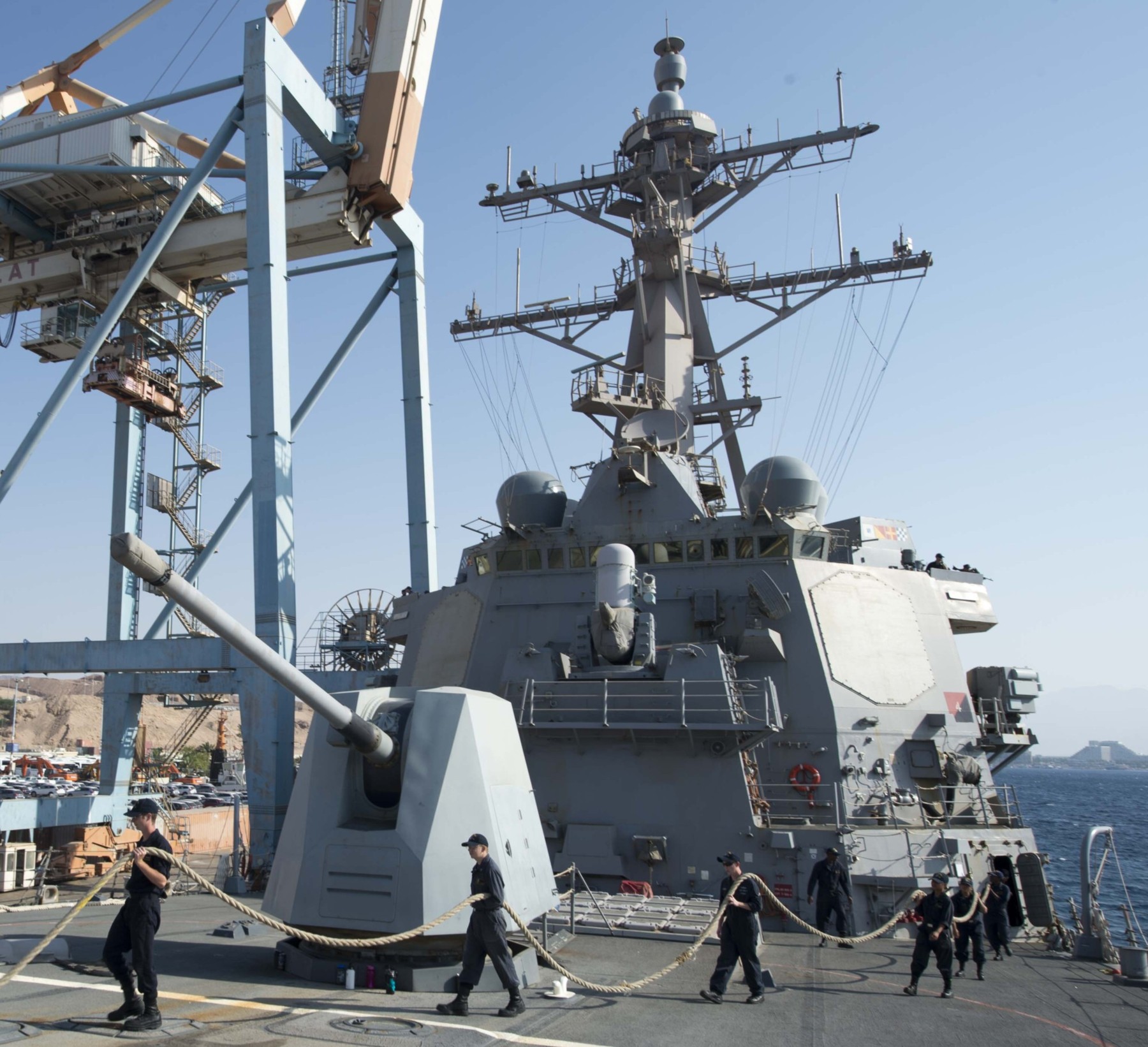 ddg-80 uss roosevelt guided missile destroyer arleigh burke class us navy 50 eilat israel